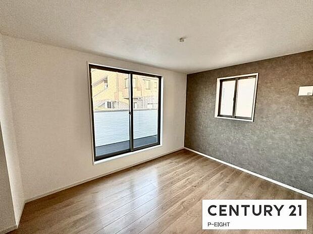 バルコニーに面している明るい部屋です!