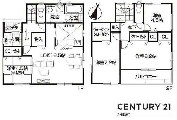 LDK15帖!!ウォークインクローゼットありの収納豊富な間取り!