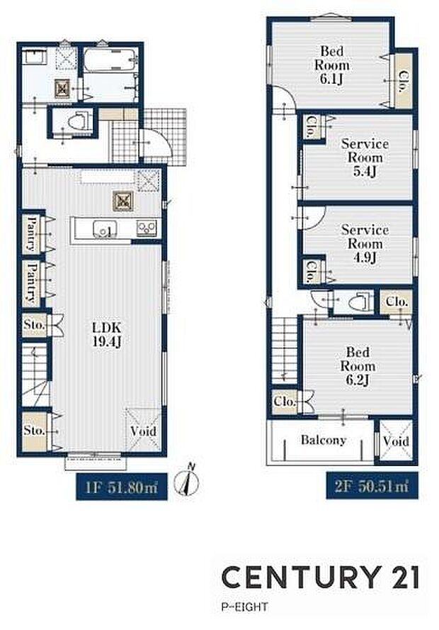 LDK19.4帖!!全部屋収納ありの収納豊富な間取り!