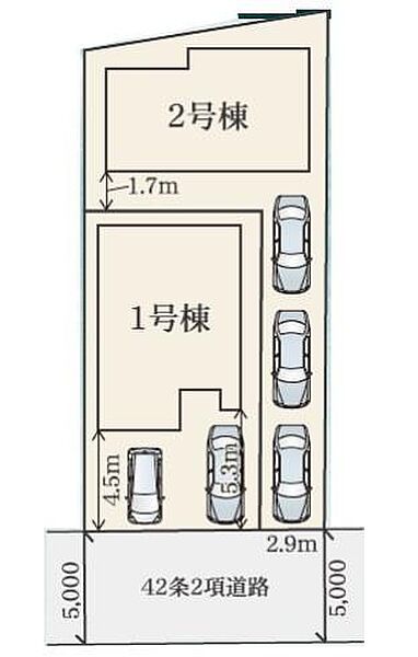 駐車並列2台可能なカースペースがあります