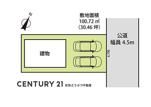 駐車並列2台可能なカースペースがあります