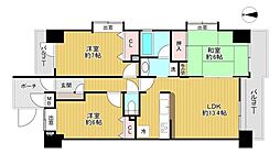 モリス豊田旭が丘 3LDKの間取り