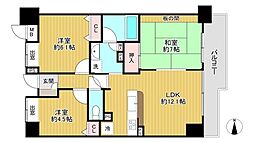 ヴィルヌーブ八王子 3LDKの間取り