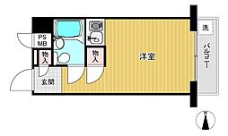 パレドール八王子 ワンルームの間取図画像