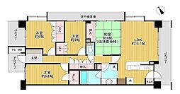 レクセルヒルズ日野 4LDKの間取図画像