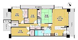 レクセルヒルズ日野 4LDKの間取図画像