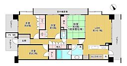 レクセルヒルズ日野 4LDKの間取図画像