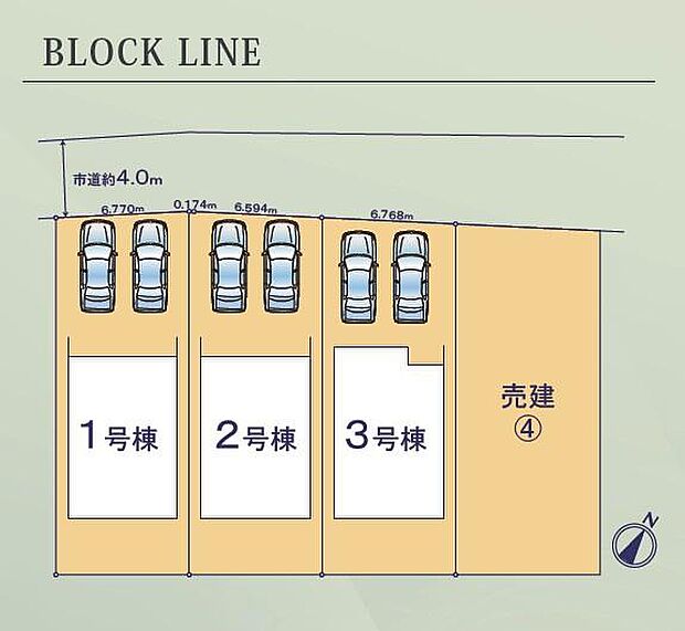 こちらは3号棟です。●駐車並列2台可能