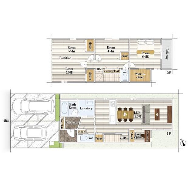 4号棟・4（3）ＬＤＫ・土地面積101.89平方メートル（30.82坪）建物面積100.45平方メートル（30.38坪）