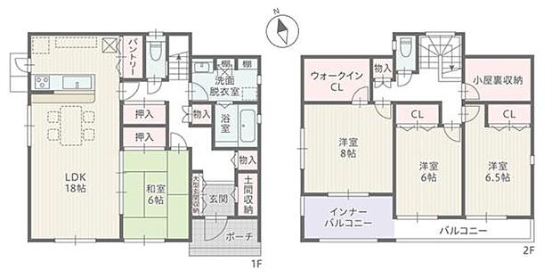 2号棟【土地面積165.93平方メートル（50.19坪）建物面積133.34平方メートル（40.33坪）】