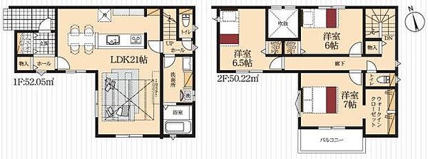 広々21帖LDK♪ ●豊鉄バス「餌指橋」停まで徒歩約3分 ●駐車並列2台可能◎ ●小学校・こども園が徒歩5分圏内!
