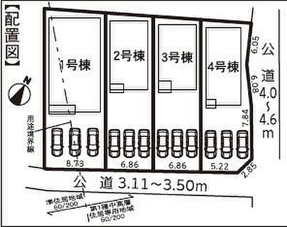 こちらは2号棟です。駐車並列3台可能◎