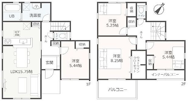 ◇4ＬＤＫ◇土地面積／169.52平方メートル（51.27坪）建物面積／104.35平方メートル（31.56坪）