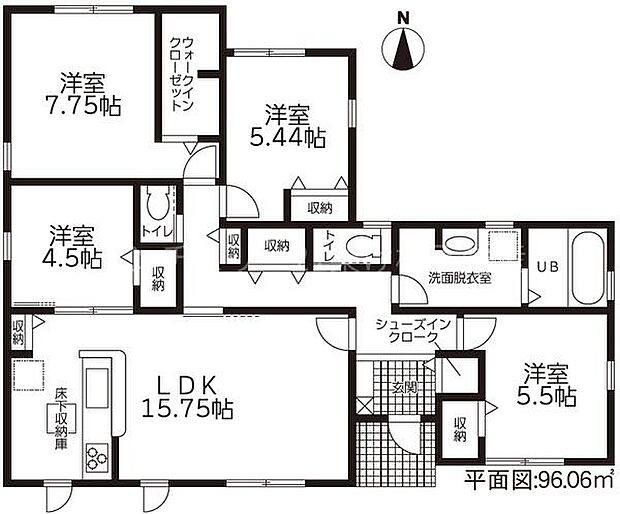 敷地面積85坪超えの平屋4ＬＤＫ♪ ●小学校まで徒歩約10分 ●駐車並列3台可能！