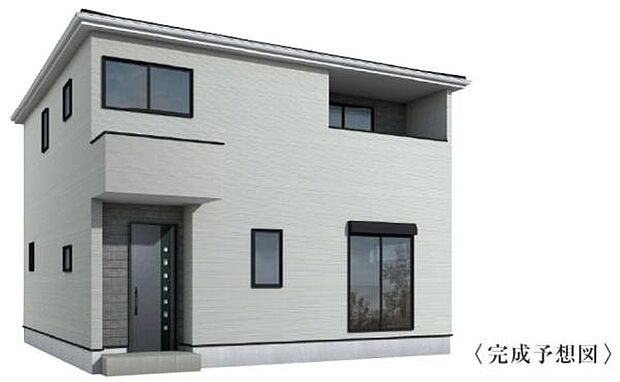 こちらは5号棟外観完成予想パースです。