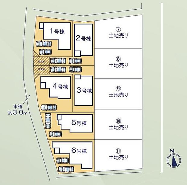 こちらは6号棟です。●駐車並列2台可能◎