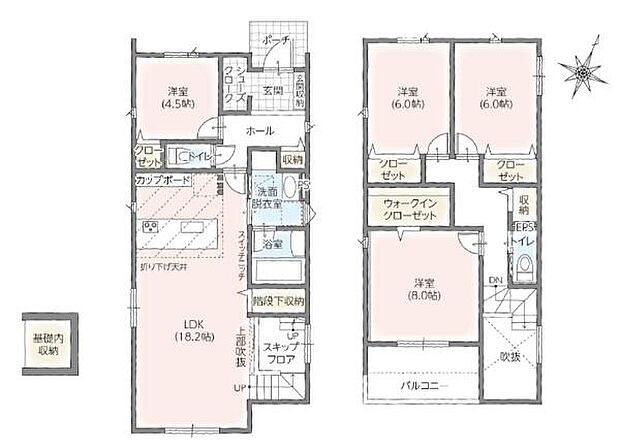 3号棟◇4LDK◇土地面積/152.25平方メートル(46.05坪)建物面積/115.92平方メートル(35.06坪)