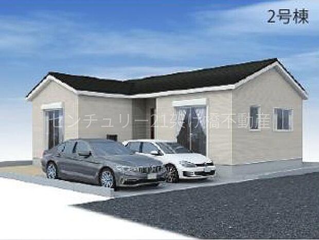 こちらは2号棟外観完成予想パースです。