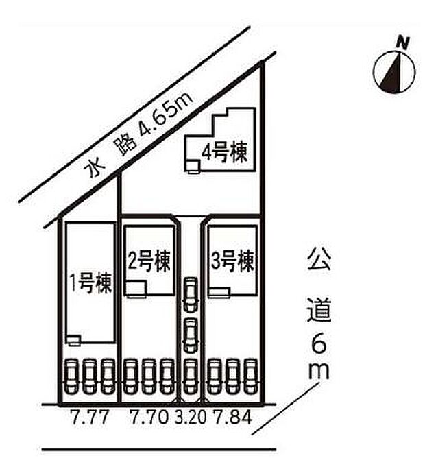 こちら1号棟になります。駐車場3台可能!