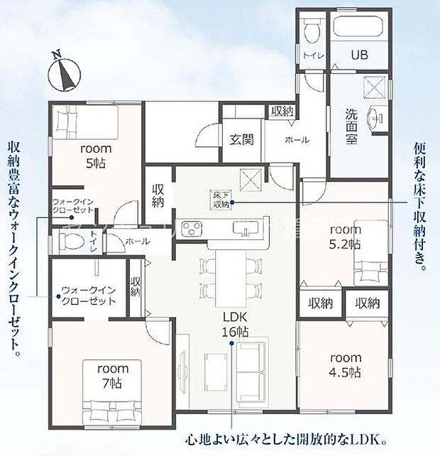 【2号棟】4LDK 土地面積369.95平方メートル・111.90坪:建物面積96.06平方メートル・29.05坪