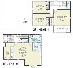 豊橋市松井町第2期　新築戸建（全6区画）5号棟