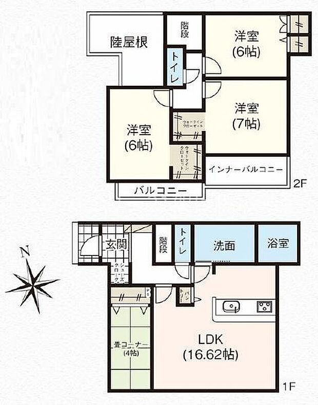 1号棟〇3LDK〇土地面積/131.89平方メートル(39.89坪)建物面積/99.36平方メートル(30.05)