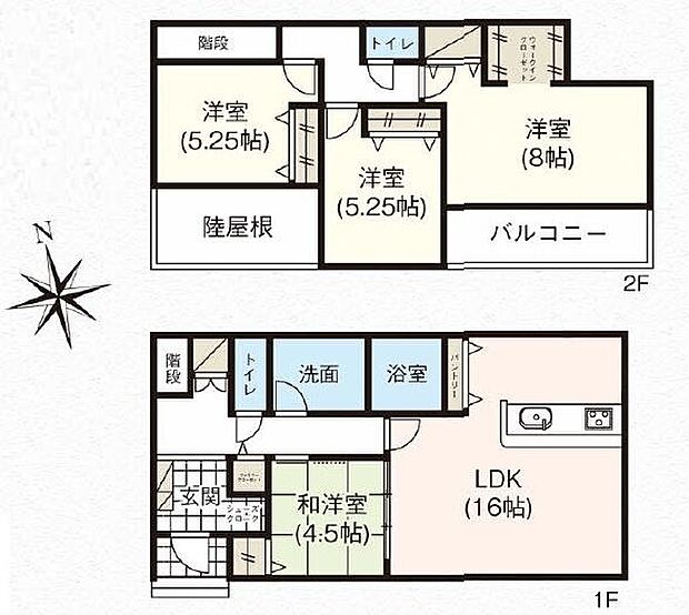 2号棟〇4ＬＤＫ〇土地面積／139．06平方メートル（42．06坪）建物面積／102．26平方メートル（30．93坪）