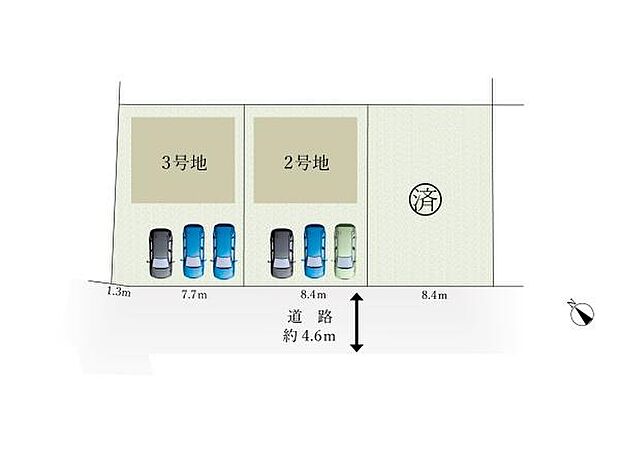こちらは2号棟です。●駐車並列3台可能◎