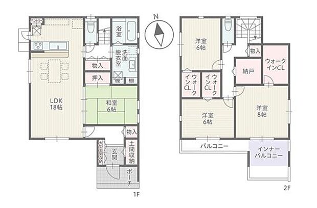 5号棟◇4LDK◇延床面積125.88平方メートル(38.07坪)土地面積135.91平方メートル(41.11坪)