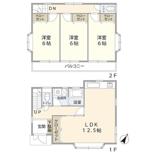 横浜市保土ヶ谷区川島町　中古戸建(4DK)の間取り