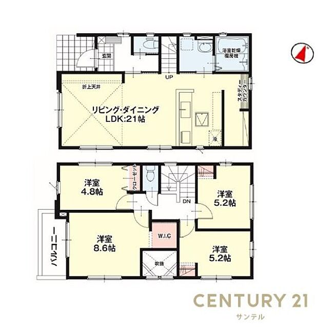 1号棟、南西向き!4LDKの間取りとなっております♪ご家族でも使いやすい間取りとなっております♪