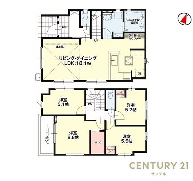 2号棟、南西向き！4LDKの間取りとなっております♪ご家族でも使いやすい間取りとなっております♪