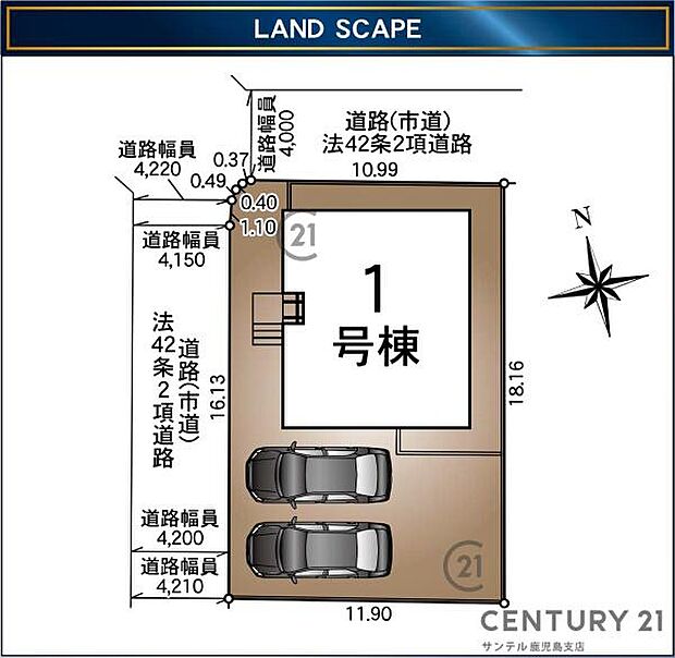 本物件は1号棟です♪お車は2台駐車可能です♪