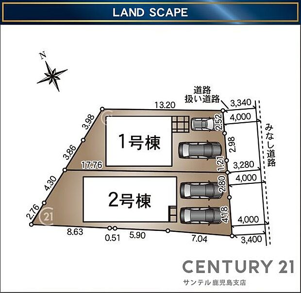 本物件は2号棟です♪並列2台駐車可能♪