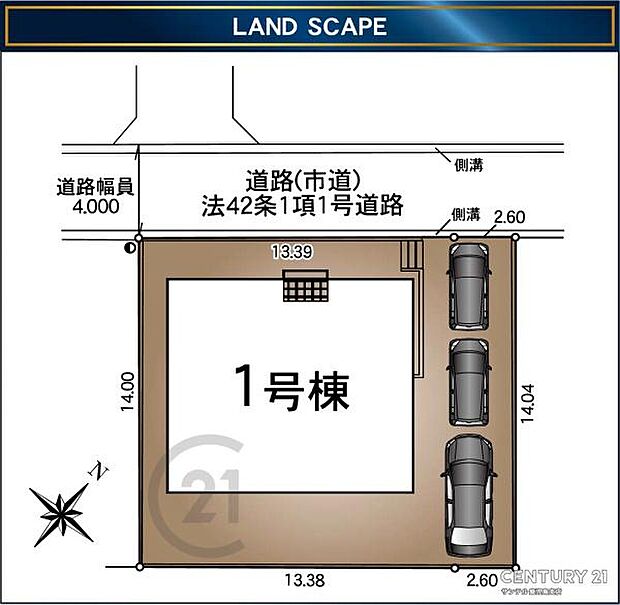 日当たりの良い南庭が付いており、駐車場は縦列3台可能です♪