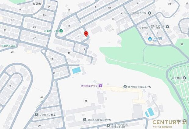 坂元小学校まで徒歩約9分（約650m）の距離です！