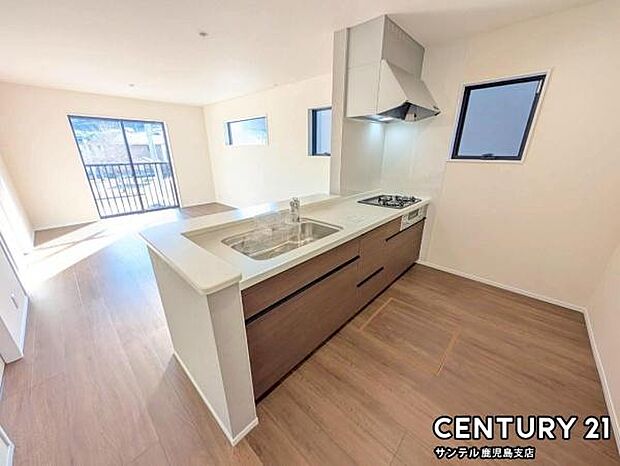 シンプルで使いやすい設計のキッチン♪そしてカウンターキッチンなので、リビングいるご家族と会話を楽しみながらお料理ができます♪オプションで食洗器を付けることができます♪