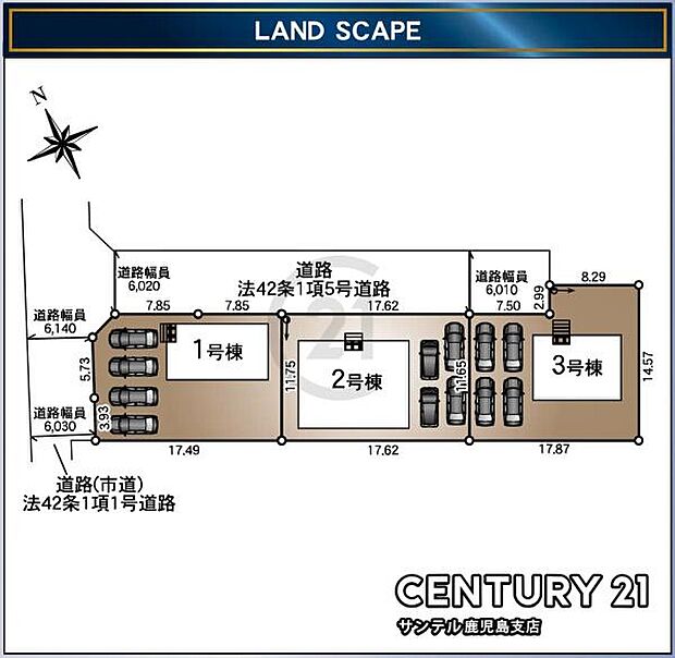本物件は2号棟です♪お車は最大で4台の駐車が可能です♪（普通車2台、小型車2台）