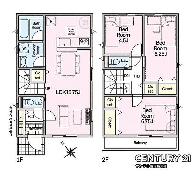1号棟です!3LDKの間取りとなっております♪バルコニーも付いているのでとても使い勝手も良く、3人家族から4人家族にぴったりな間取りです♪