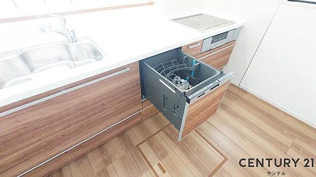 (同仕様モデル写真)手荒れを防いで、家事の時間も削減できる食洗機付き♪高水温で洗浄をするので、衛生面的にも安心で♪片付けの時短にもなるので大活躍間違いなしです♪