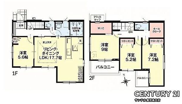 3号棟の間取りは4SLDKです♪各居室が広くとられており、1階にはもう1部屋あるので生活しやすい間取りです♪また、ファミリーには嬉しいホールクローク(収納)がございます♪