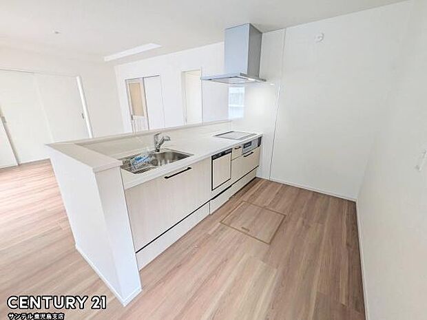 シンプルで使いやすい設計のキッチン♪そしてカウンターキッチンなので、リビングいるご家族と会話を楽しみながらお料理ができます♪標準で食洗器が付いています♪