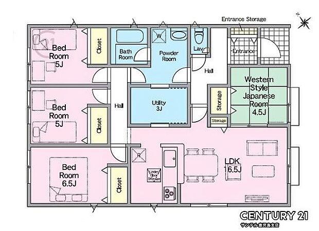 2号棟の平屋になります！4SLDKの間取りとなっております♪ご家族でも使いやすい間取りとなっております♪