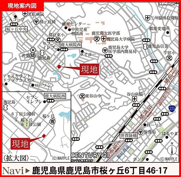 タイヨー桜ヶ丘店まで徒歩約7分(約500m)の距離です!
