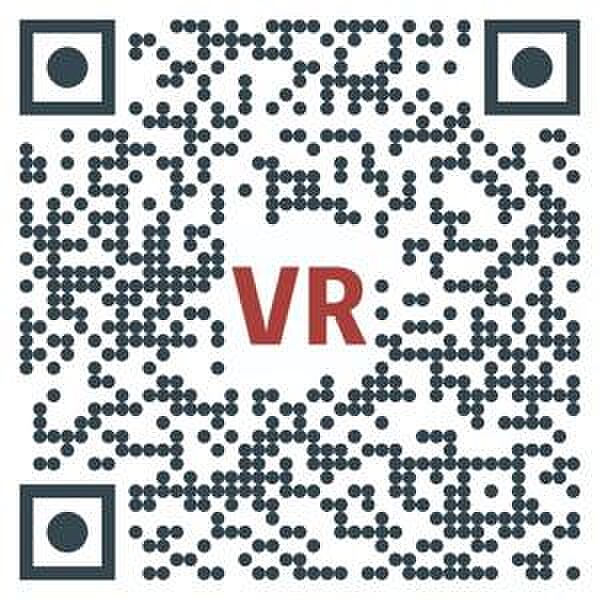 QRコードを読み込むと、バーチャル空間のウォークスルーを体験できます♪