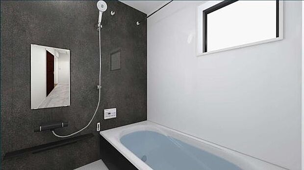 (同仕様モデル写真)広々とした1坪タイプのシステムバス♪浴室乾燥、涼風、暖房、換気システムが付いておりますので、快適なバスタイムを過ごせます♪※家具、家電、インテリアはＣＧによるイメージです。