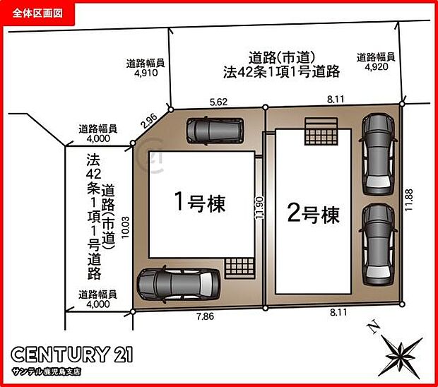 本物件は1号棟です♪2台駐車可能です♪