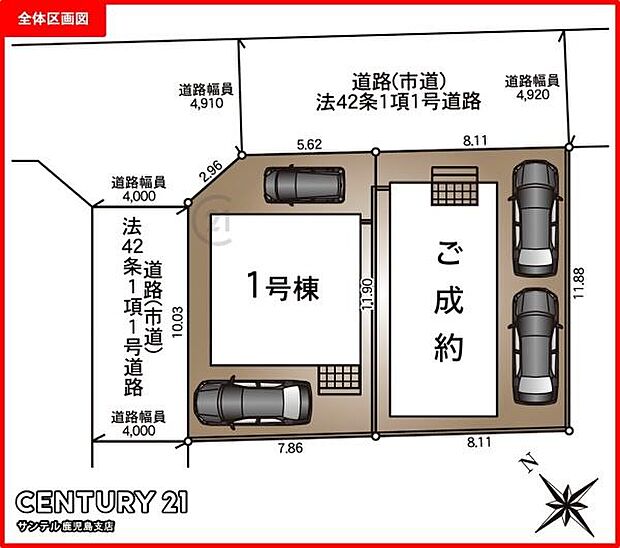 本物件は1号棟です♪2台駐車可能です♪