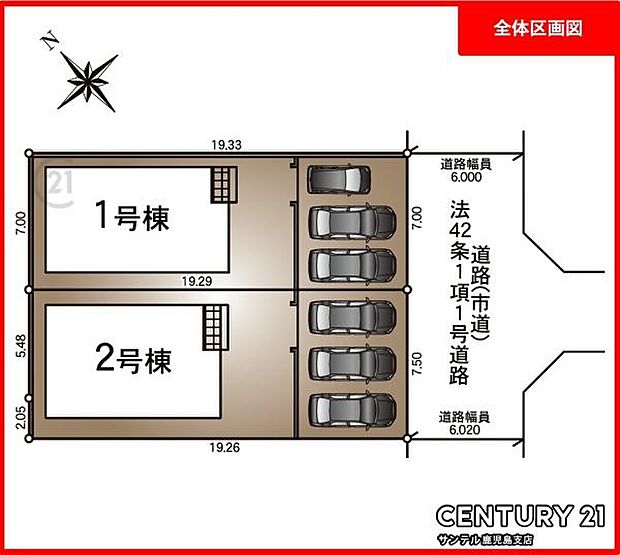 本物件は1号棟です♪3台駐車可能です♪