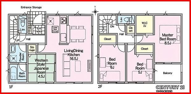 2号棟です♪南向き!各居室に収納スペースがあり、ファミリーにも使いやすい間取りとなっております♪
